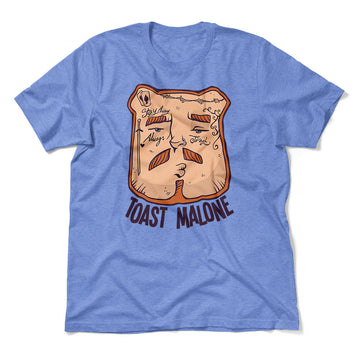Toast Malone Men/Unisex T-Shirt in Heather Columbia Blue color